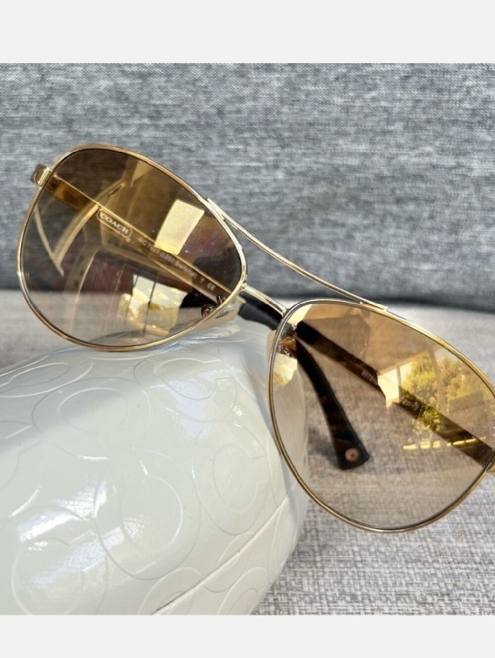COACH - Stephanie Aviator Sunglasses & Case